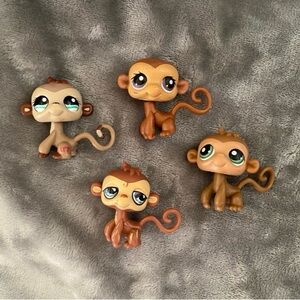LPS Monkey Lot (4 total) #1145 #189 #485 #57